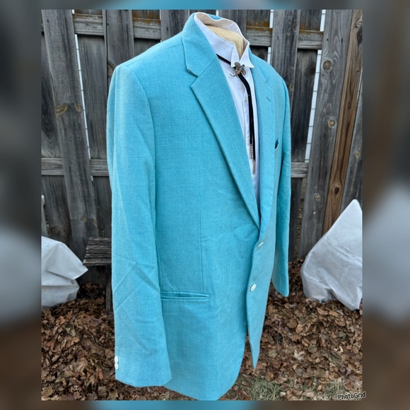 Vintage Turquoise StudioSuits Blazer Sports Coat - 50L - Picture 3 of 7